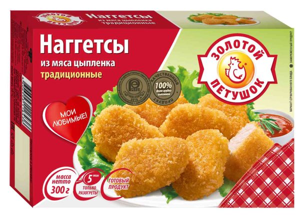 Наггетсы из мяса цыплёнка  Золотой Петушок