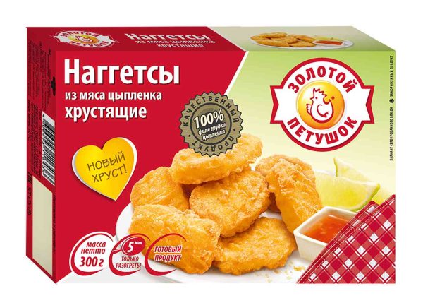 Наггетсы из мяса цыплёнка  Золотой Петушок