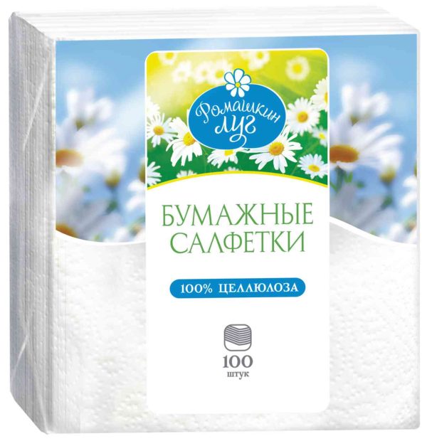 Салфетки бумажные Ромашкин луг