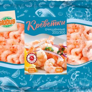 Креветки варено-мороженые Глобус