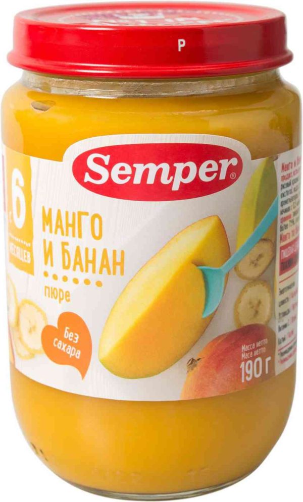 Пюре фруктовое Semper