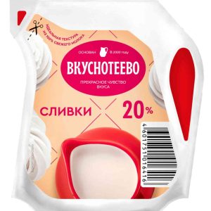 Сливки ультрапастеризованные Вкуснотеево