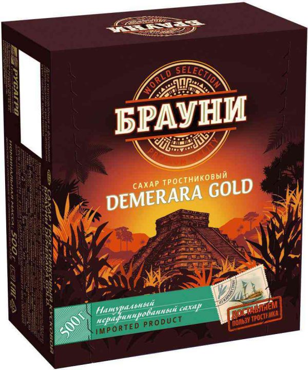 Сахар тростниковый кусковой Брауни