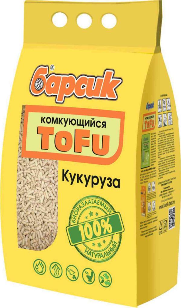 Наполнитель для кошачьего туалета комкующийся Барсик