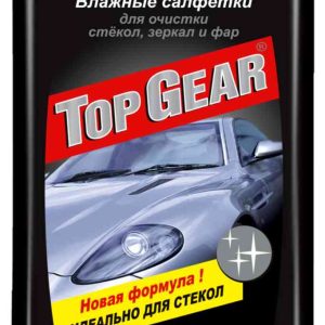 Влажные салфетки для очистки стёкол, зеркал и фар  Top Gear