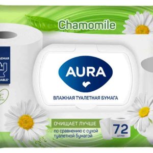 Туалетная бумага влажная Aura