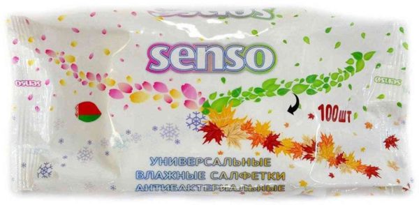 Влажные салфетки антибактериальные Senso