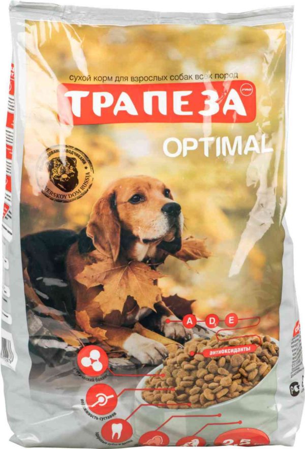 Сухой корм для собак всех пород  Трапеза