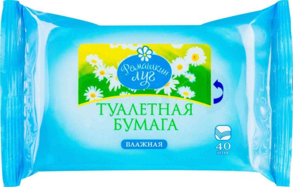 Туалетная бумага влажная Ромашкин луг