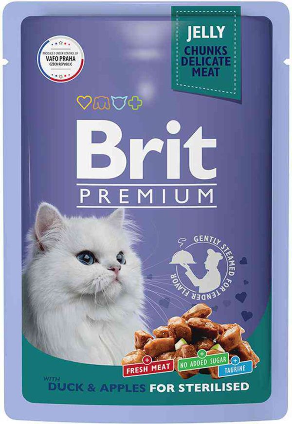 Влажный корм для стерилизованных кошек  Brit