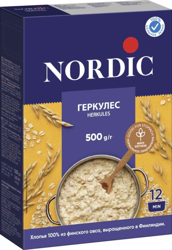Хлопья геркулес Nordic