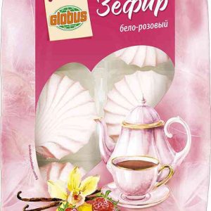 Зефир бело-розовый Глобус