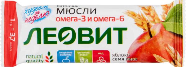 Батончик-мюсли  Леовит