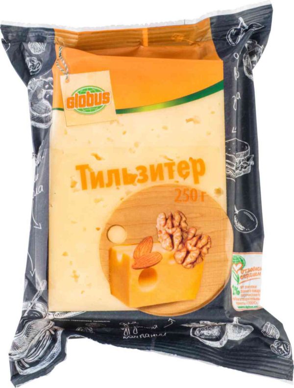 Сыр полутвёрдый Тильзитер Глобус