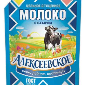 Молоко цельное сгущённое Алексеевское