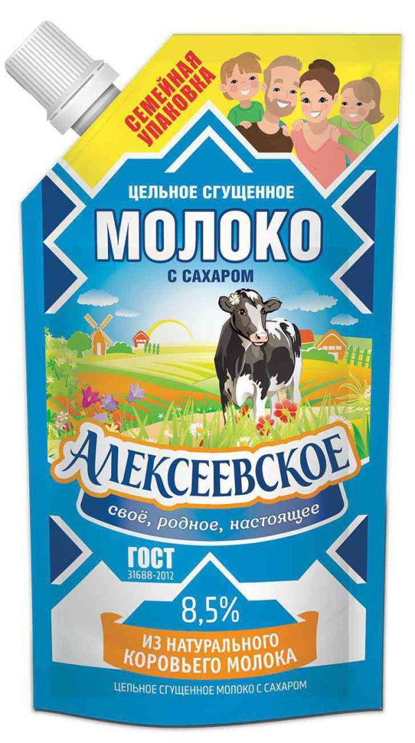 Молоко цельное сгущённое Алексеевское