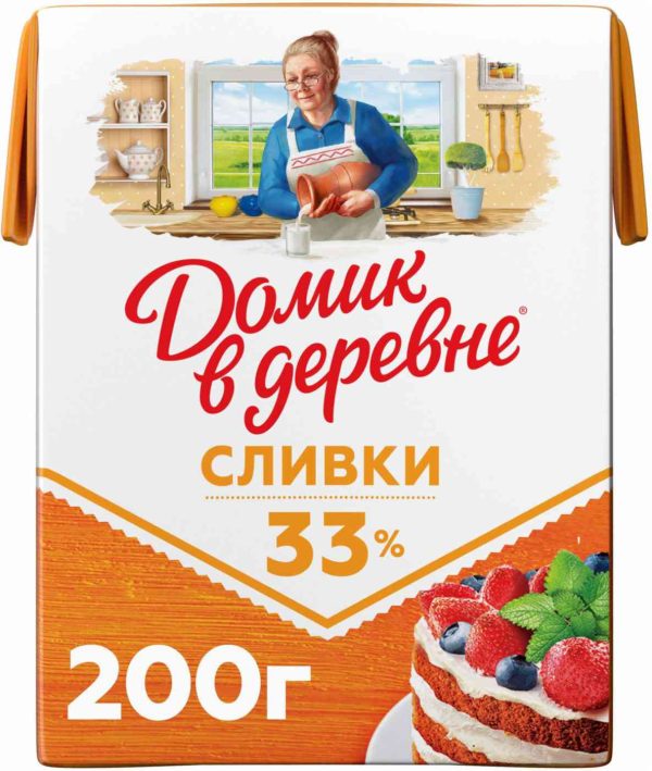 Сливки стерилизованные Домик в деревне