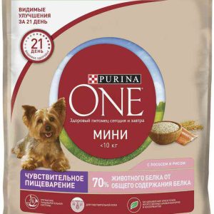 Сухой корм для собак мини пород с чувствительным пищеварением  Purina One