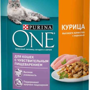Влажный корм для кошек с чувствительным пищеварением  Purina One