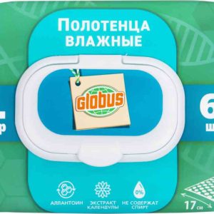 Влажные полотенца очищающие Глобус