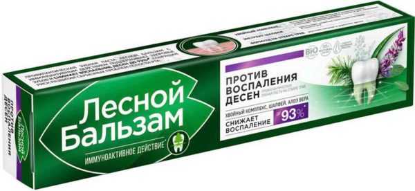 Зубная паста при воспалении десен Лесной Бальзам