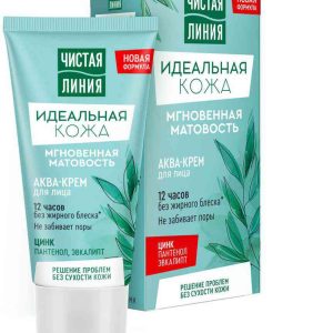 Аква-крем для лица Мгновенная матовость Чистая Линия