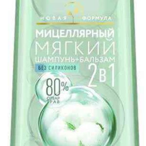 Шампунь-бальзам мицеллярный мягкий 2 в 1 Чистая Линия