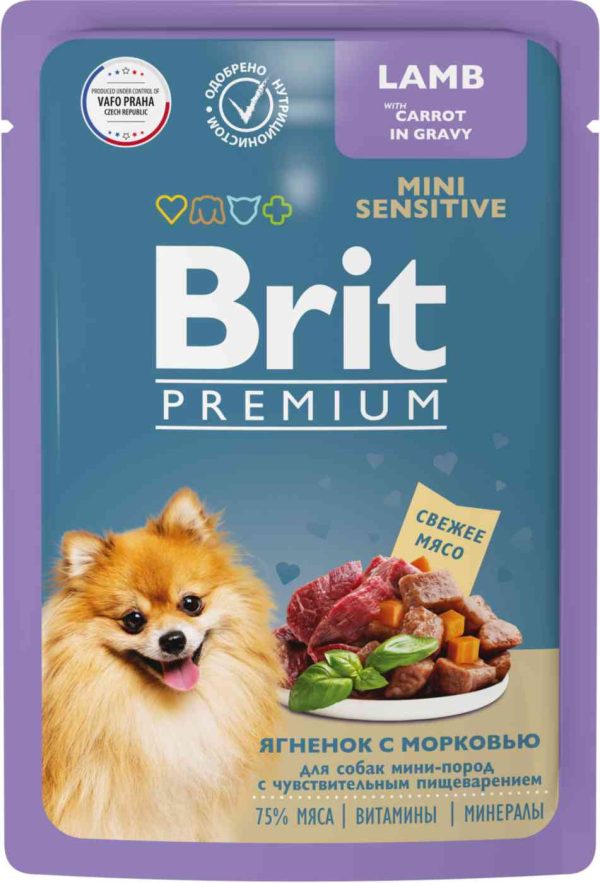 Влажный корм для собак мини пород  Brit