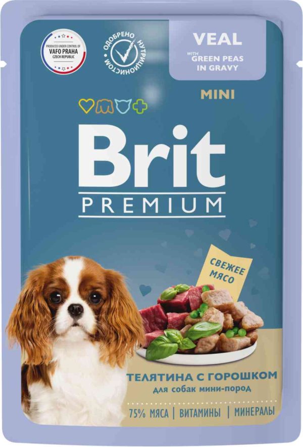 Влажный корм для собак мини пород  Brit