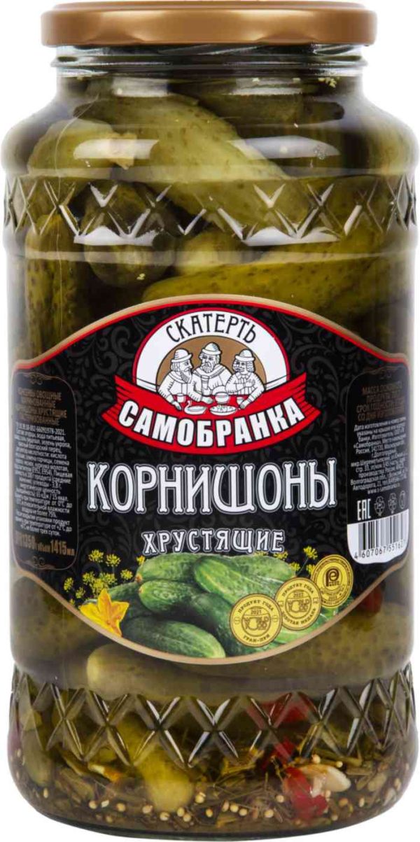 Корнишоны маринованные хрустящие Скатерть-Самобранка