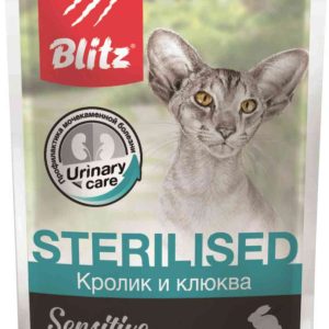 Влажный корм для стерилизованных кошек  Blitz