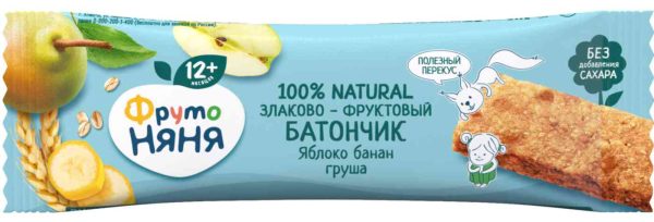 Батончик злаково-фруктовый ФрутоНяня