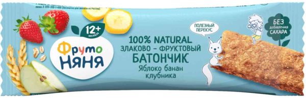 Батончик злаково-фруктовый ФрутоНяня