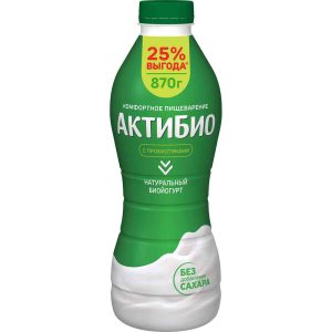 Биойогурт питьевой натуральный Актибио