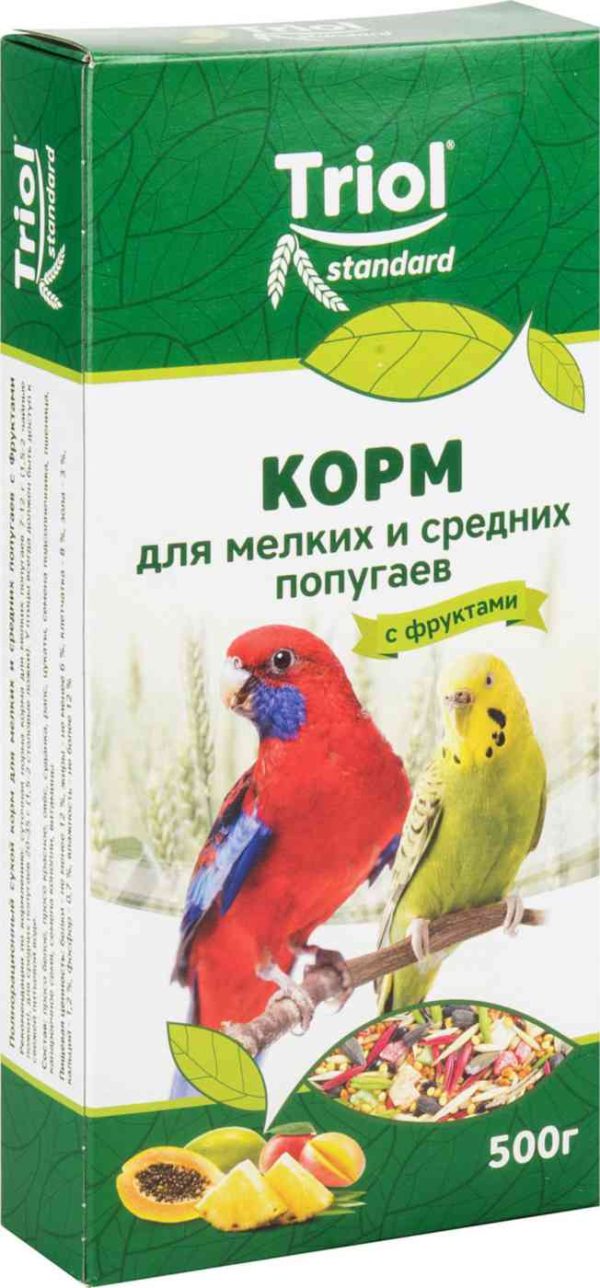 Корм для мелких и средних попугаев  Triol