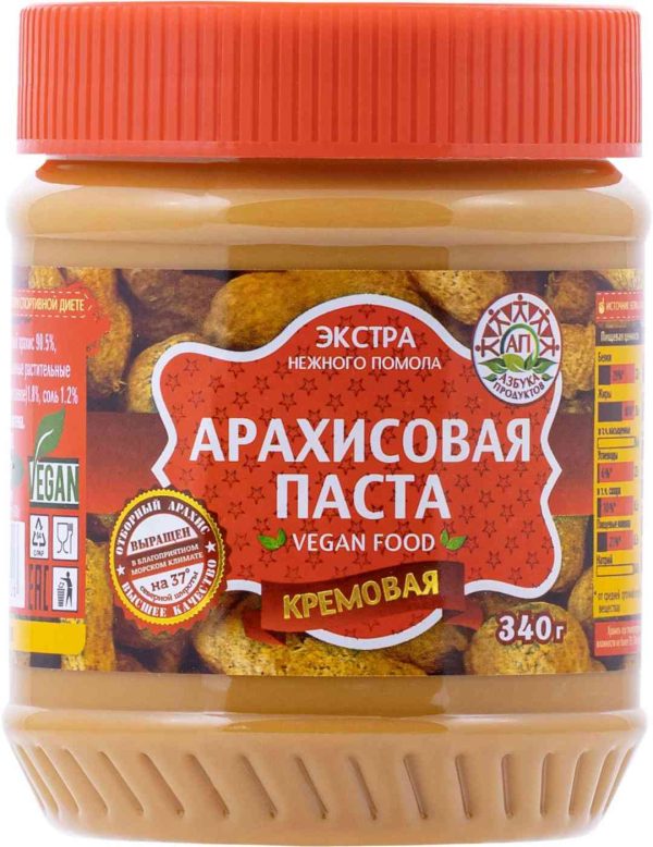 Арахисовая паста кремовая Азбука продуктов