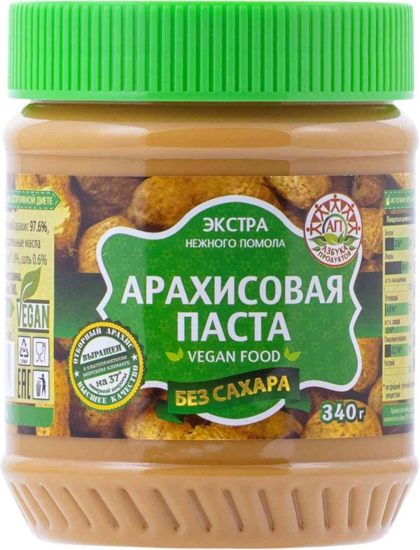 Арахисовая паста без сахара Азбука продуктов