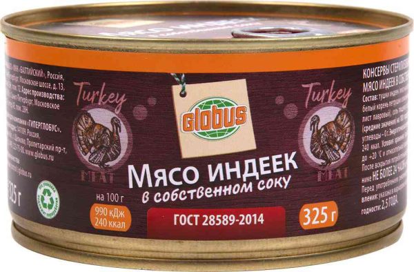Мясо индеек  Глобус