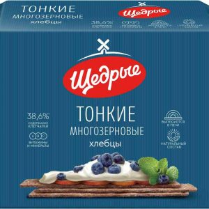 Хлебцы тонкие многозерновые Щедрые