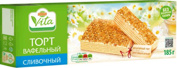 Торт вафельный Глобус Вита