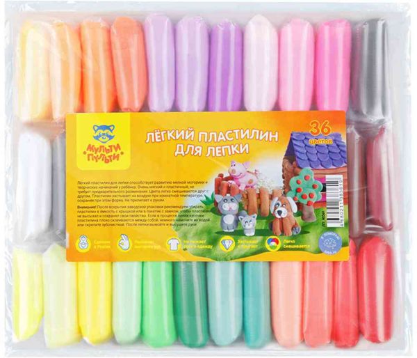 Пластилин для лепки легкий Мульти-пульти