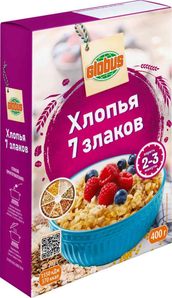 Хлопья 7 злаков Глобус