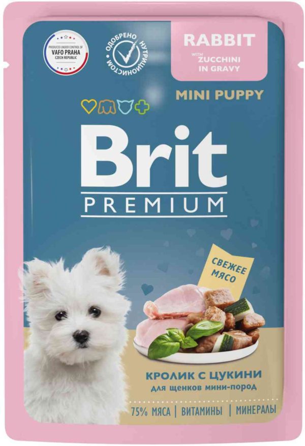 Влажный корм для щенков мини пород  Brit