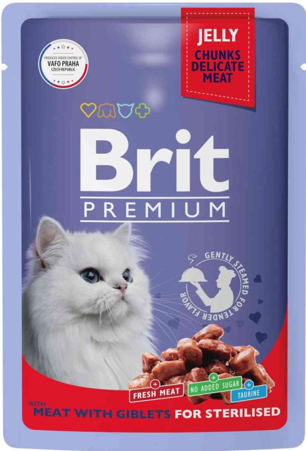 Влажный корм для стерилизованных кошек  Brit