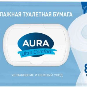Туалетная бумага влажная Aura
