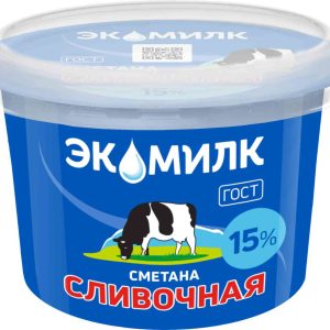 Сметана сливочная Экомилк