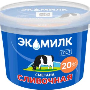 Сметана сливочная Экомилк