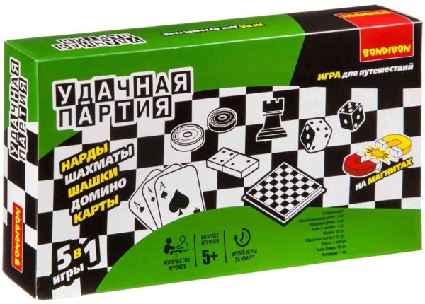 Набор магнитных настольных игр  Bondibon