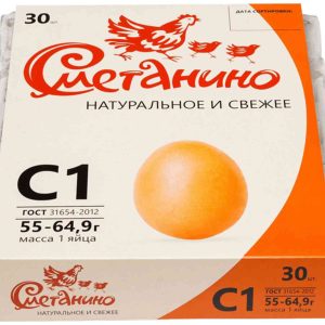 Яйца куриные столовые Сметанино