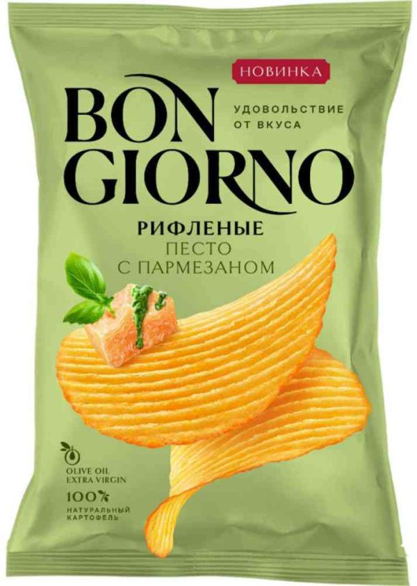 Чипсы картофельные рифленые Bon Giorno